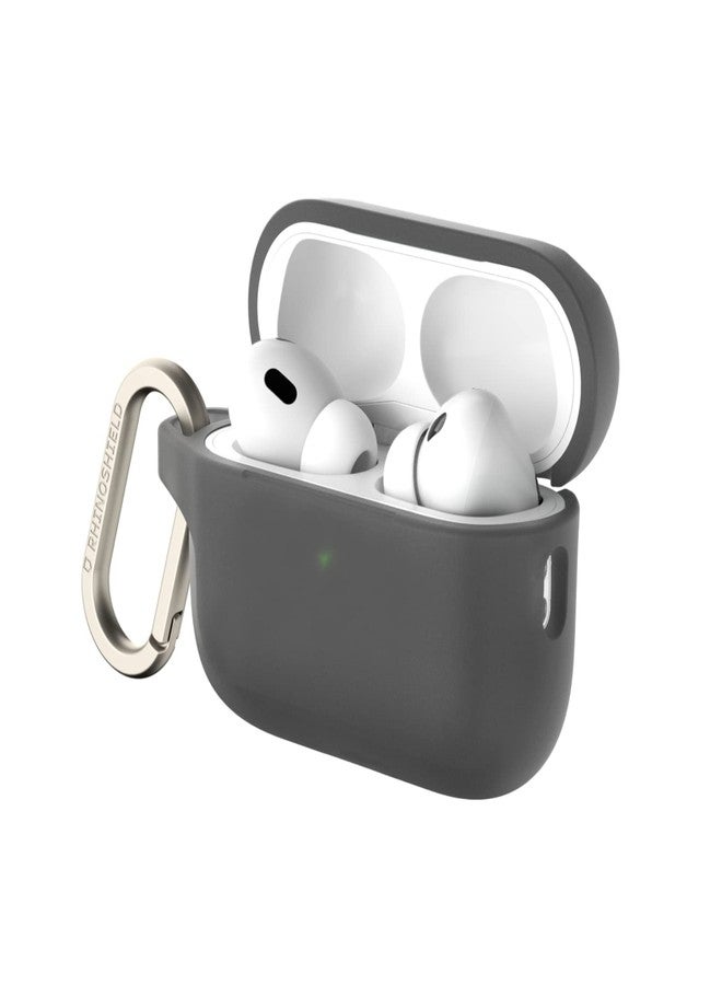 RHINOSHIELD AirPods Case with Carabiner Compatible with Apple [AirPods Pro 2] | Military Grade Drop Protection, Scratch Resistant, Wireless Charging - [Classic Black, Standard Set] - Image 1