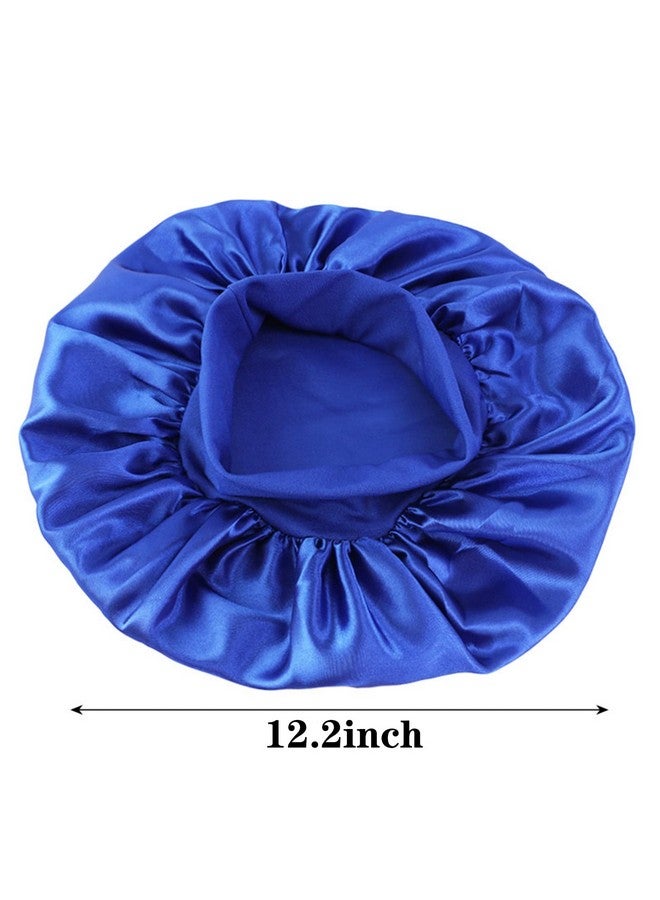 Tergy 12Pcs Satin Bonnet Caps For Women Solid Color Hair Bonnets For Sleeping Elastic Band Bonnet Hats For Black Women Hair Care - Image 3