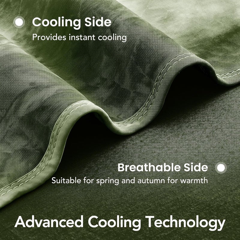 Topcee Cooling Blanket 90''x90'' for Hot Sleepers, Arc-Chill Q-Max>0.35 Double Sided Cold Blankets for Night Sweats, Cool Soft Lightweight Summer Blanket for Sofa Bed Couch, Gifts for Women Queen - Image 5