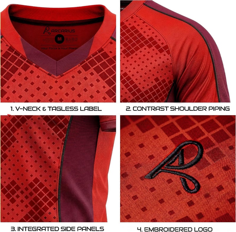 Arcarius Men's Invictus SOL Athletic Sports Jersey - Cooling, Breathable, Comfort - Image 5