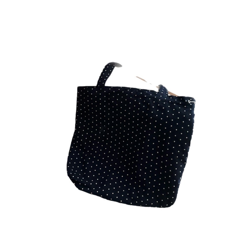 Women's Star Dot Canvas Shoulder Bag, Large Capacity Tote - Image 5