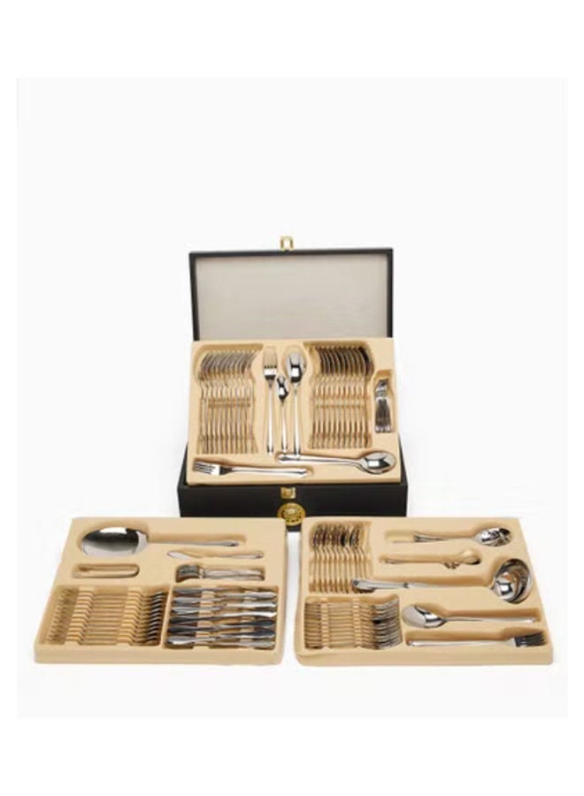 DESSINI طقم أدوات مائدة ديسيني 148 قطعة فضي - Image 2