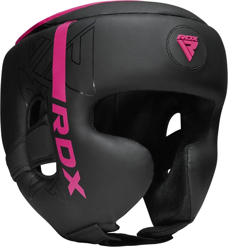 RDX Boxing Headgear for MMA Training, Adjustable Padded Kara, Muay Thai, Kickboxing, Sparring, Martial Arts Helmet -S |Pink (HGR-F6MP-S) - Image 1