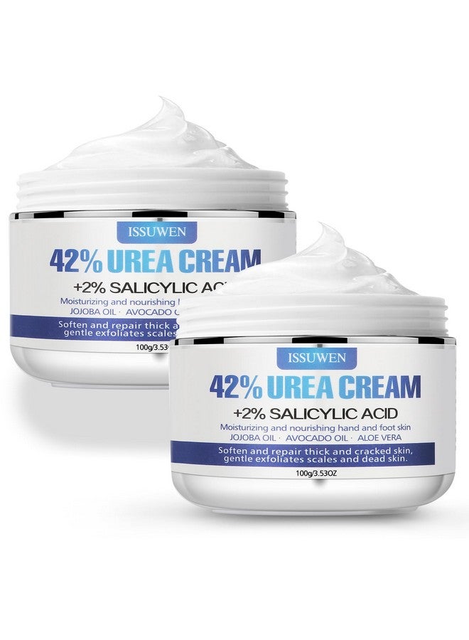 Charmonic 7.06 أونصة / عبوة من 2 كريم اليوريا 42% بالإضافة إلى حمض الساليسيليك 2% كريم اليوريا للقدم للعناية بالقدم وعلاج تشقق الكعب والركبتين والمرفقين وعلاج اليدين ومرطب القدمين ومسامير الذرة والجلد الميت وترطيب عميق - Image 1