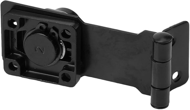 Zinc Alloy Security Hasp and Staple with Keys Rust Resistant Black Lock for Shed Garage Door - Image 4