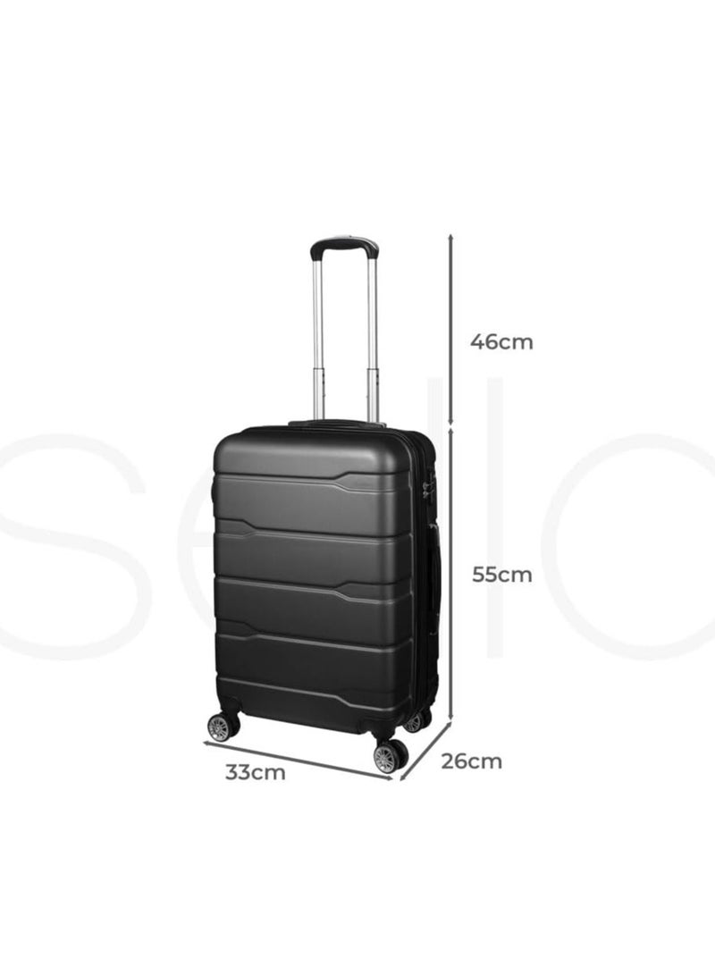 Slimbridge 20-inch Expandable Travel Bag with TSA Lock, Hardshell Construction, 360° Spinner Wheels, Black  - Image 2