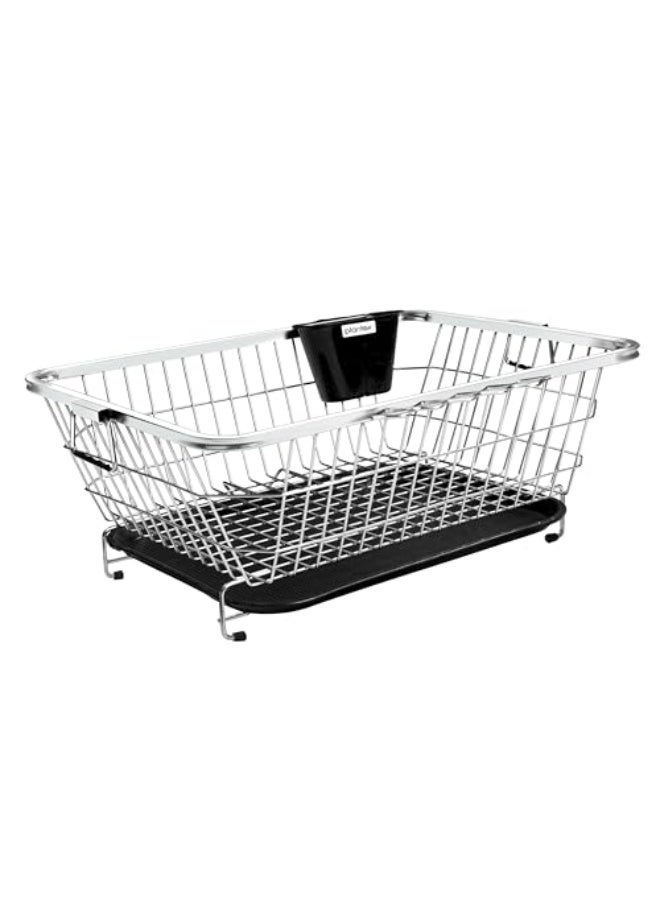 Plantex Stainless Steel Dish Drainer Basket for Kitchen Utensils - Image 1