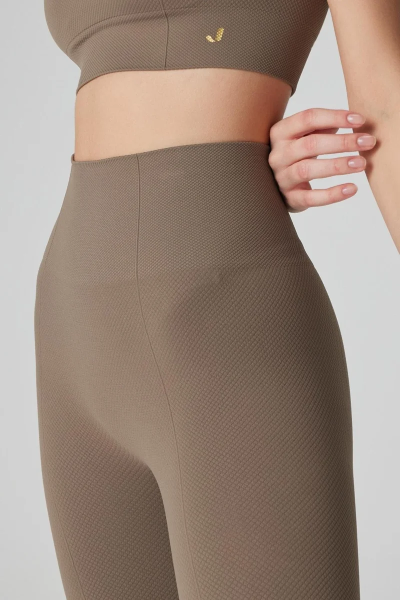 جيرف Holly Honeycomb Patterned High Waist Leggings Green