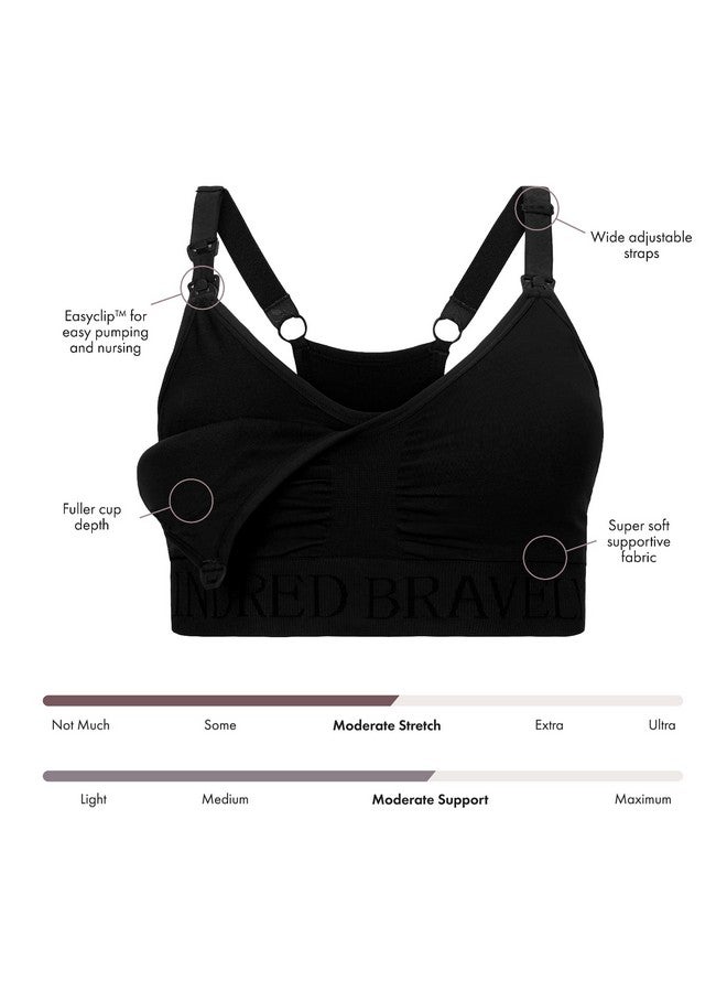 Kindred Bravely Sublime Hands Free Busty Sports Pumping & Nursing Bra ; Patented Allinone Pumping Bra For Fghi Cups (Black 2Xbusty) - Image 3