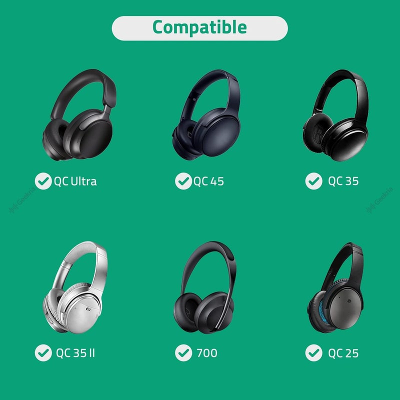 جيكريا كابل صوت متوافق مع سماعات Bose 700 وQuietComfort Ultra وQC 45/35II/35/25/SE، كابل استريو بديل من 3.5 مم إلى 2.5 مم (4 قدم/1.2 متر) - Image 5