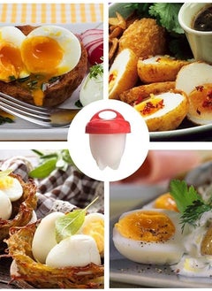 co arma 6-piece set of non-stick silicone molds for boiling and decorating eggs without peeling  - Image 3