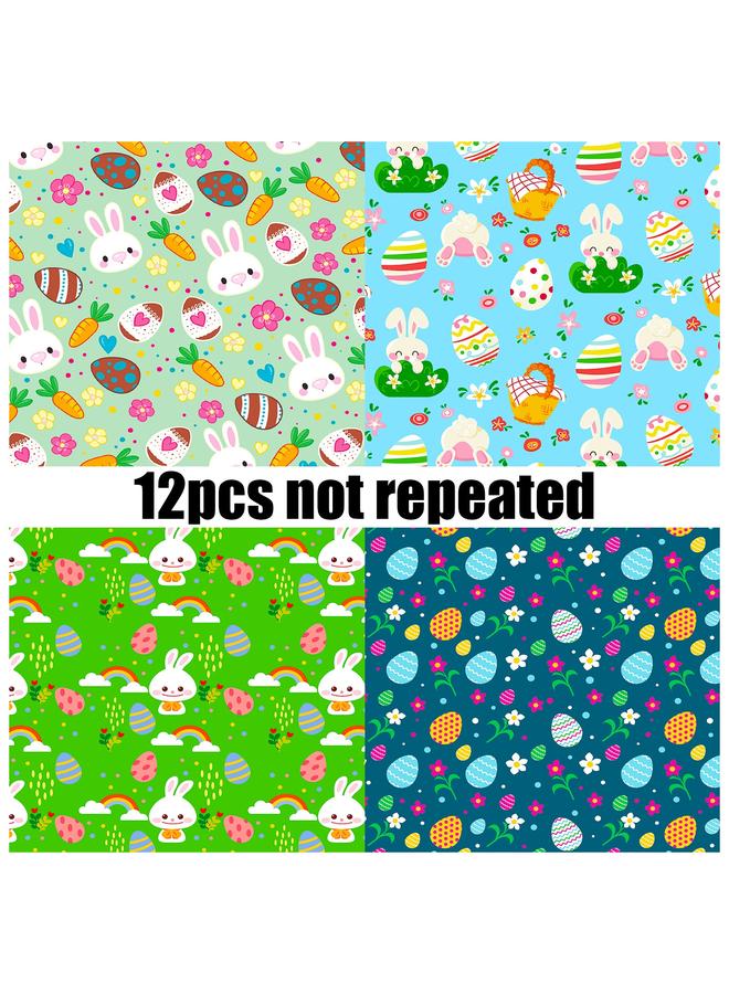 Bluejw 12 Pieces Of Colorful Easter Material Paper Festival Ins Literary Style Diy Hand Account Decoration Base Material Collage - Image 4