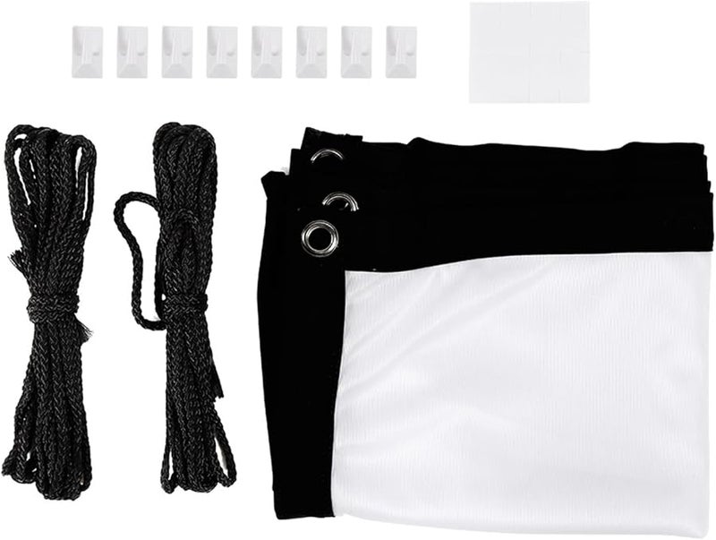 شاشة عرض محمولة FILFEEL مقاس 120 بوصة للعرض الأمامي والخلفي من البوليستر الأبيض للتخييم في الهواء الطلق - Image 2