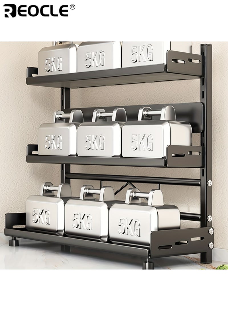 REOCLE 3-Tier Steel Spice Rack for Kitchen Countertop Versatile Layered Organizer for Spice Storage Ideal for Home Kitchen and Restaurant Use - Image 3