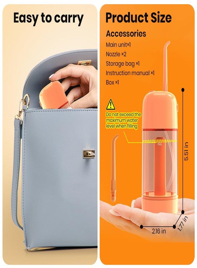 HANNEA® Water Dental Flosser for Teeth Non-Electric Air Pressure Water Dental Floss Manual Portable Water Floss Travel 90ml Oral Irrigator for Kids Adults - Image 2