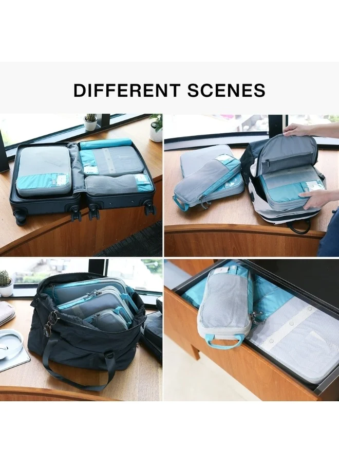 BAGSMART BAGSMART Teal Compression Packing Cubes