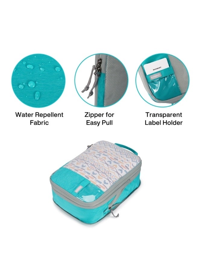 BAGSMART Teal Compression Packing Cubes - Image 5