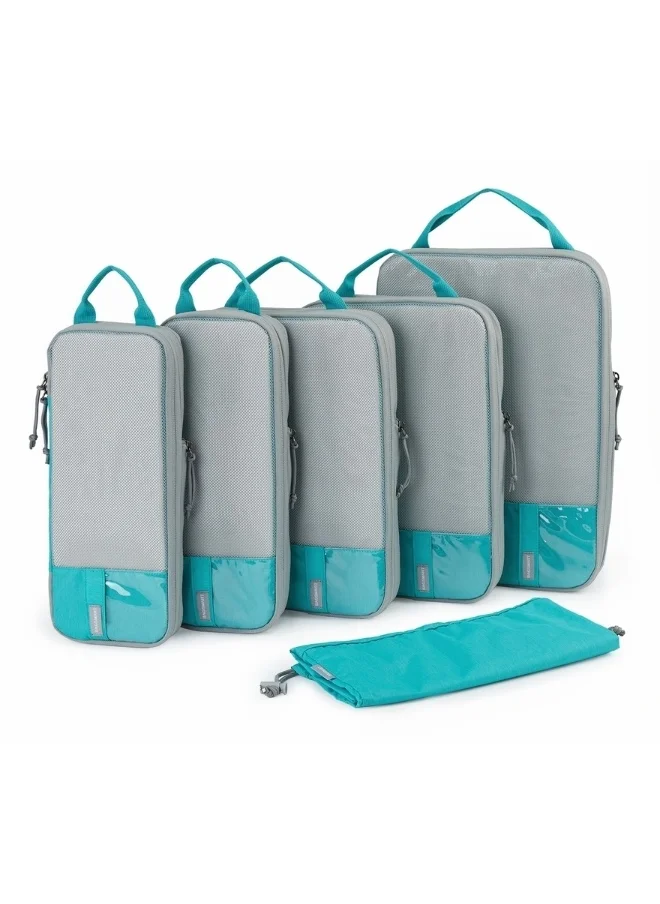 BAGSMART BAGSMART Teal Compression Packing Cubes