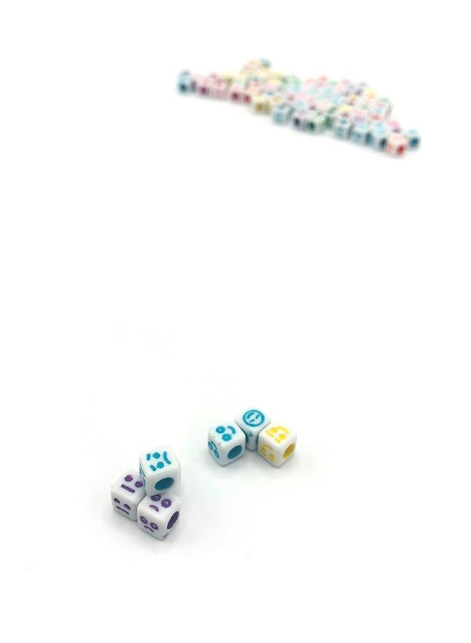 NIBEMINENT 1000-Piece DIY Crafting Emoji Face Cube Shape Beads 0.6x0.6cm - Image 2