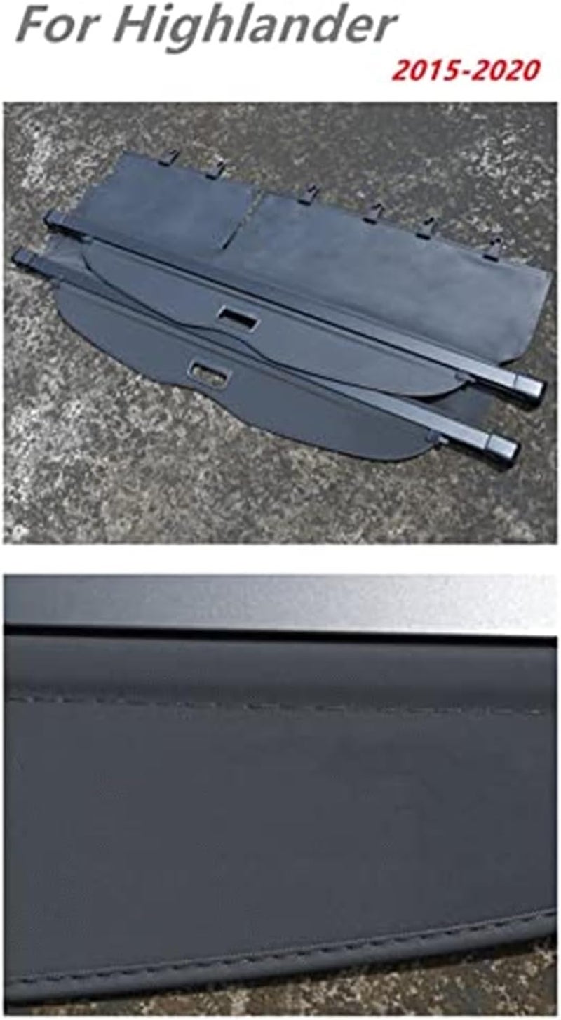 QASULER Retractable Cargo Cover for Toyota Highlander 2015-2020 - Image 5