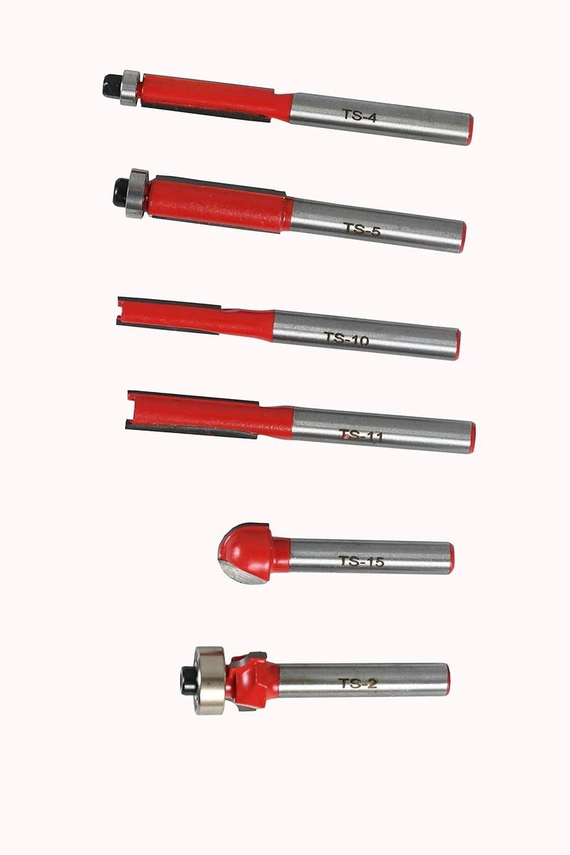 AMMK POWER TOOLS AMMK POWER TOOLS AMMKT036 550W 30000 RPM Heavy Duty Professional Wood TrimmerRouter 6635 mm machine with 6Pieces Different Shaped 635 mm Router Bit Set 6mm 8mm and 635mm Collets  - Image 4