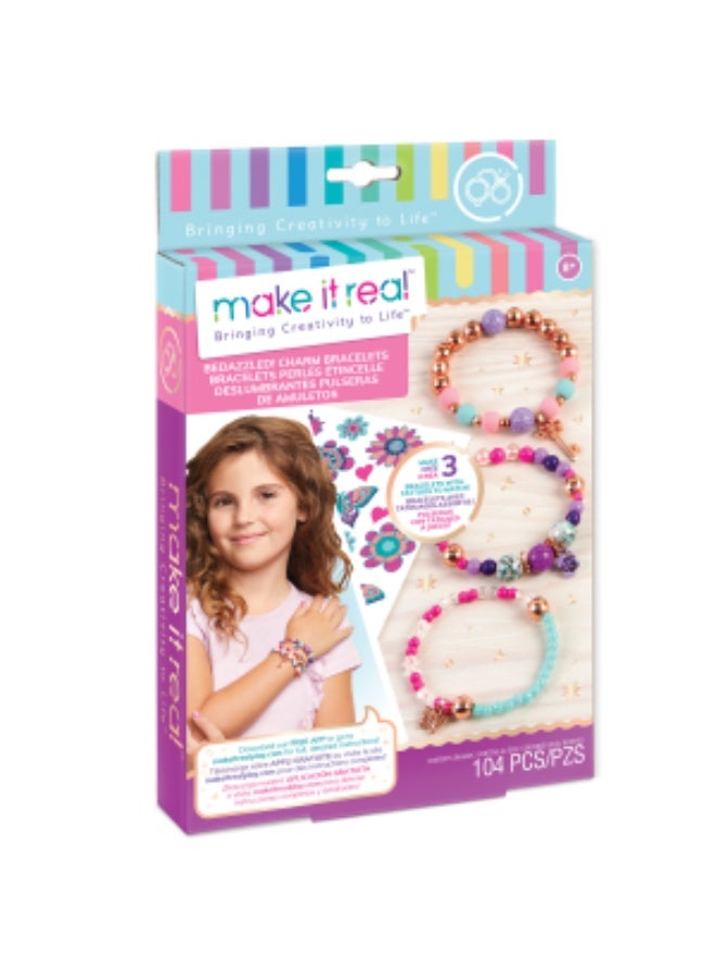 ميك إت ريل مجموعة أساور "بيدازلد تشارم" الإبداعية المزدهرة (104 قطعة) - Image 1