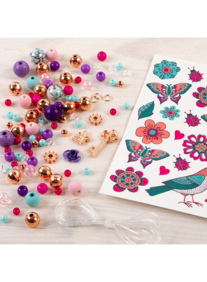 ميك إت ريل مجموعة أساور "بيدازلد تشارم" الإبداعية المزدهرة (104 قطعة) - Image 5