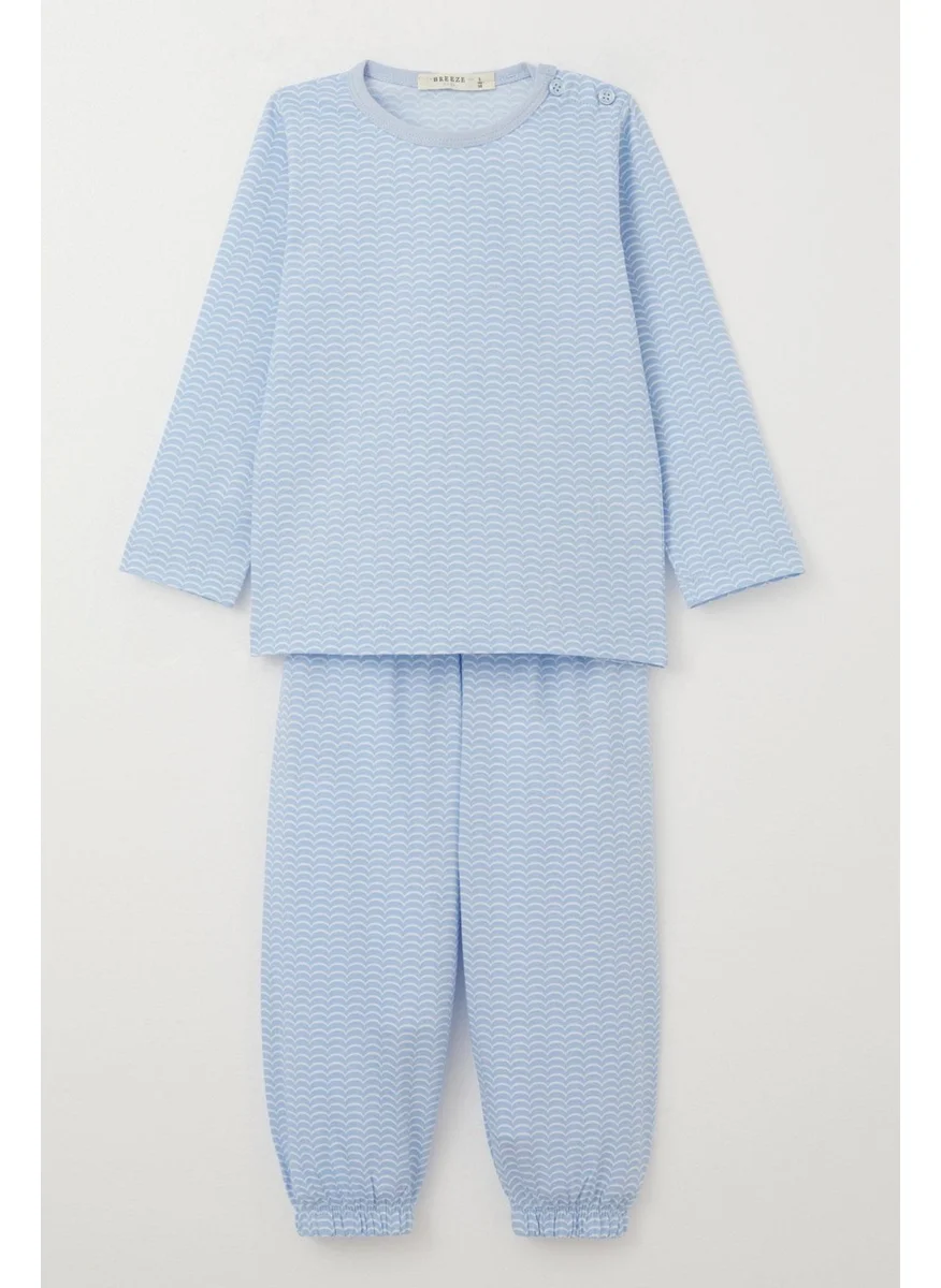 Breeze Boy's Pajama Set Patterned 1-3 Years, Light Blue