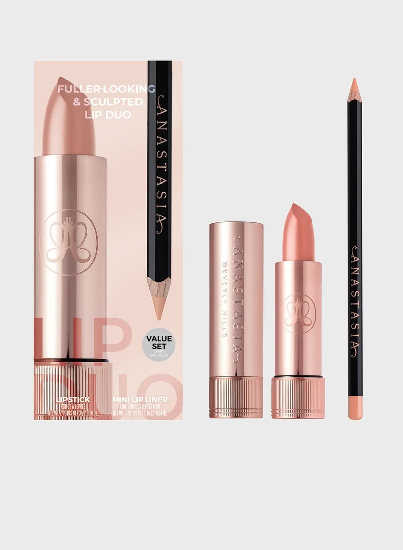 ANASTASIA BEVERLY HILLS Fuller Looking & Sculpted Lip Duo Kit - Tease Satin Lipstick + Baby Roses Lip Liner