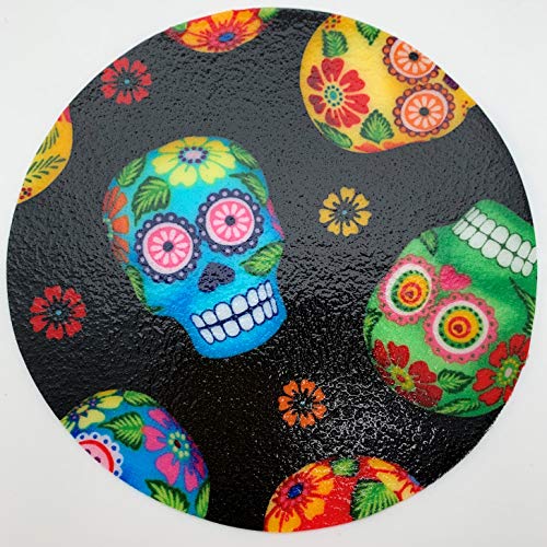 ANDRÉAS Andreas Silicone Jar Opener, Sugar Skulls – 6.25" Non-Slip Lid Gripper & Garlic Peeler, Dishwasher Safe, Multi-Use, Durable Silicone & Fabric, Made in the USA, JO-135 - Image 2