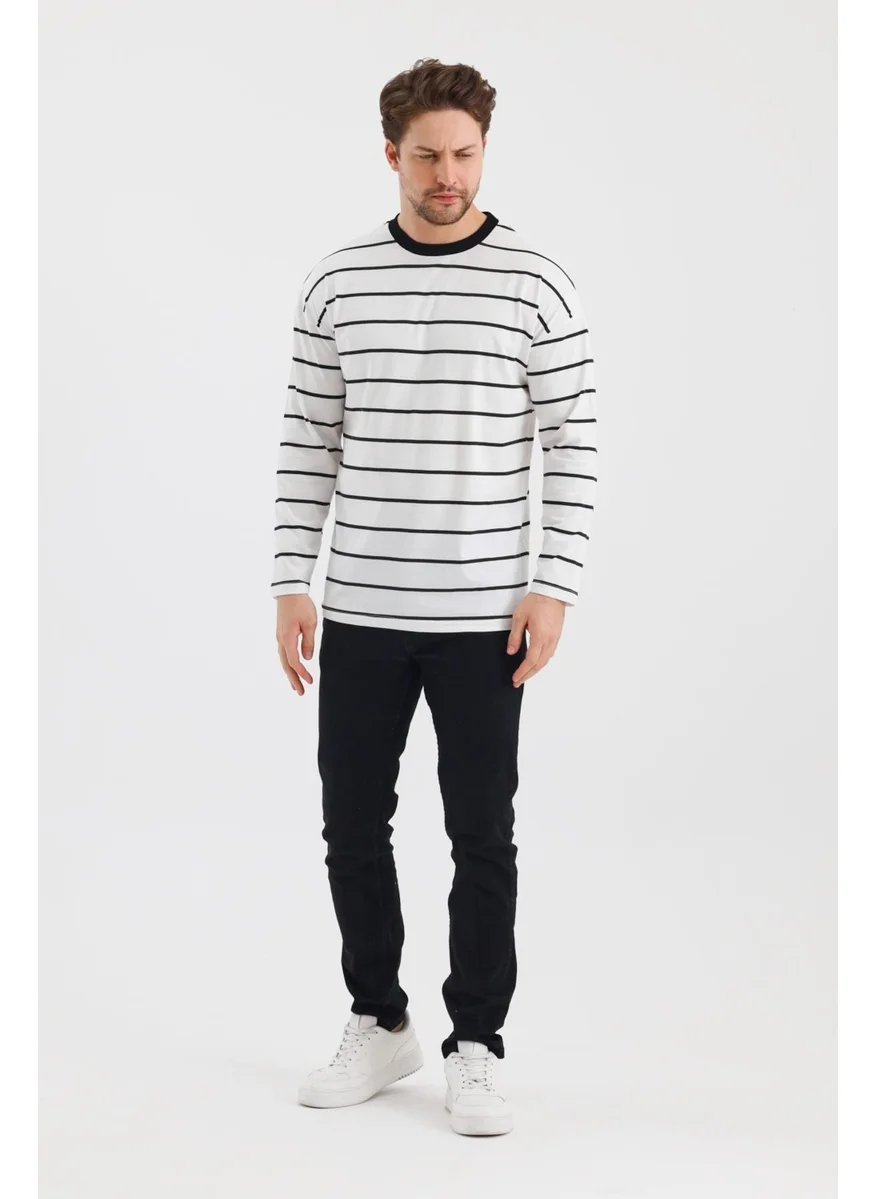 الكسندر جاردي Striped Regular Fit Sweatshirt (E2400158)