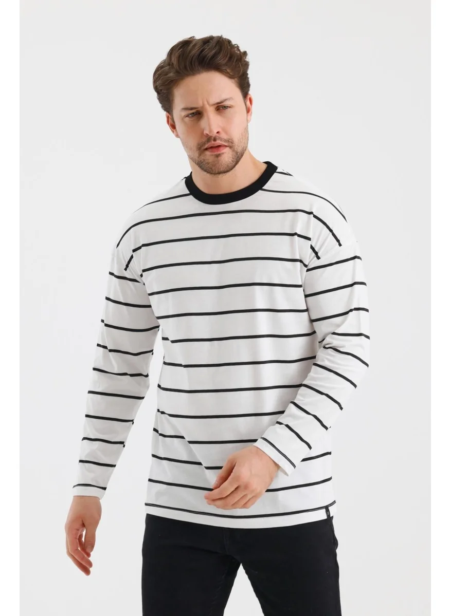 الكسندر جاردي Striped Regular Fit Sweatshirt (E2400158)