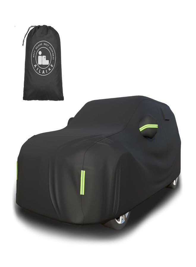 AILAIKE Car Cover Waterproof All Weather 10 Layers Full Car Cover Universal Heavy Duty Covers for Rain Sun UV Protection with Door Zipper and Air Vent. (Black PU Oxford Fabric, Fits SUVs up to 190") - Image 1