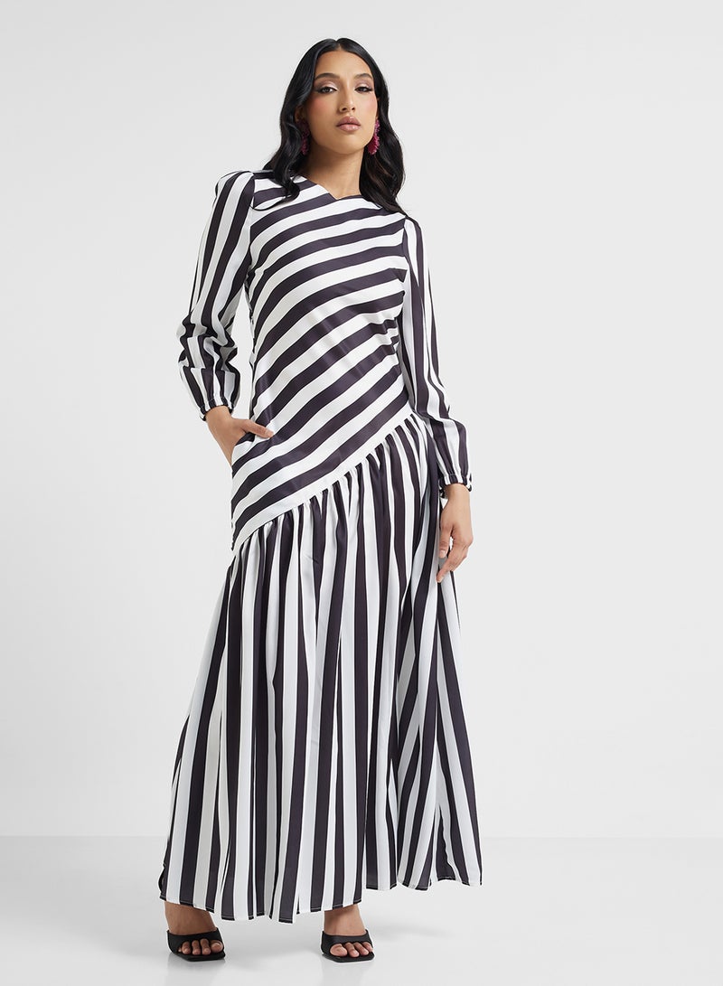 Khizana Striped Maxi Dress - Image 4