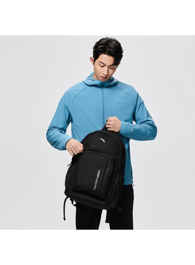 Anta Walker Black Backpack Uni Student School Bag Laptop Sports Travel Bag - Image 3