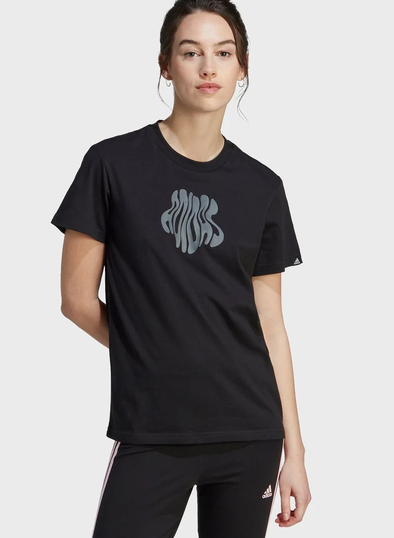 Adidas Floral Graphic T-Shirt