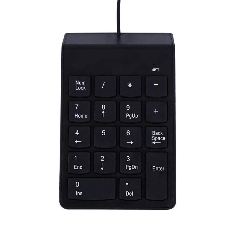 Zerone Mini Wired USB Numeric Keypad 18 Keys Slim Number Pad for Desktop Laptop PC - Image 1