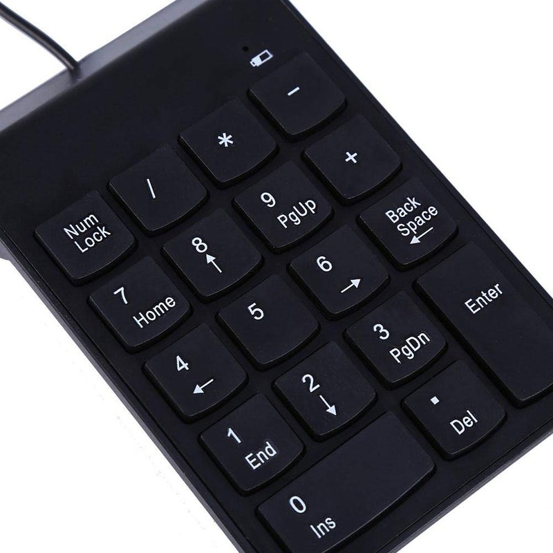 Zerone Mini Wired USB Numeric Keypad 18 Keys Slim Number Pad for Desktop Laptop PC - Image 3