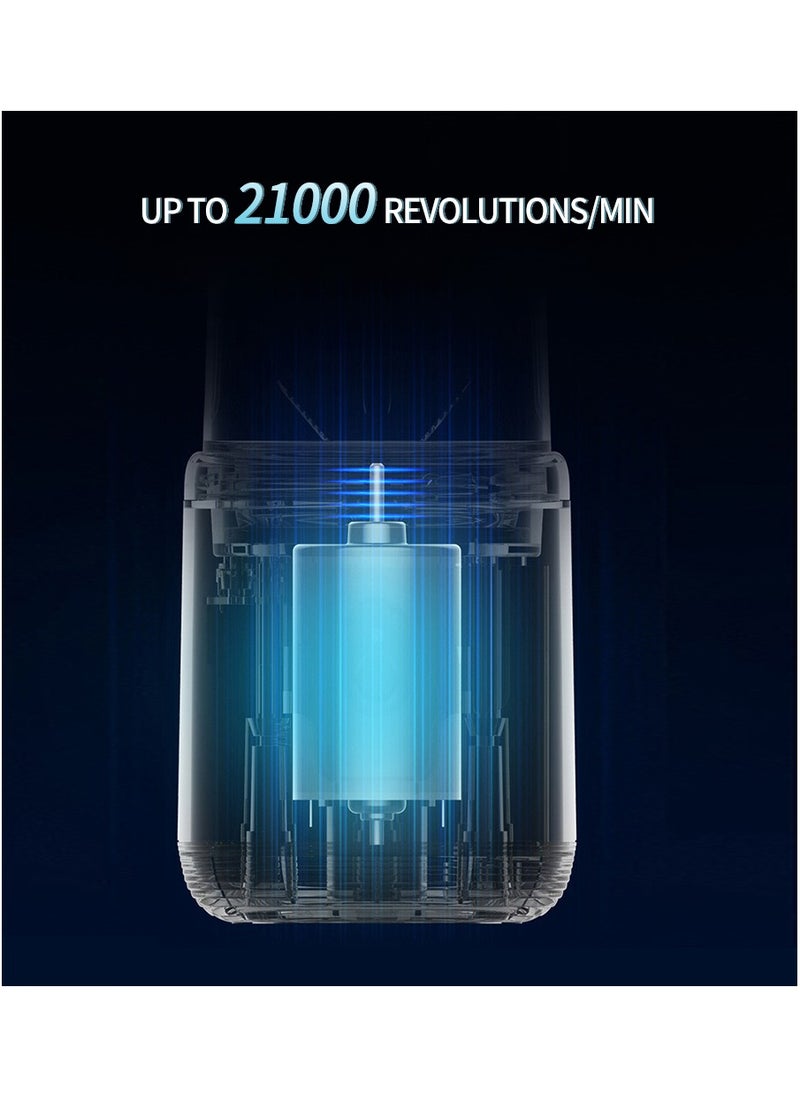 MileMelo - Portable Rechargeable Battery 6 Knife Juice Blender Set Blue - Image 1