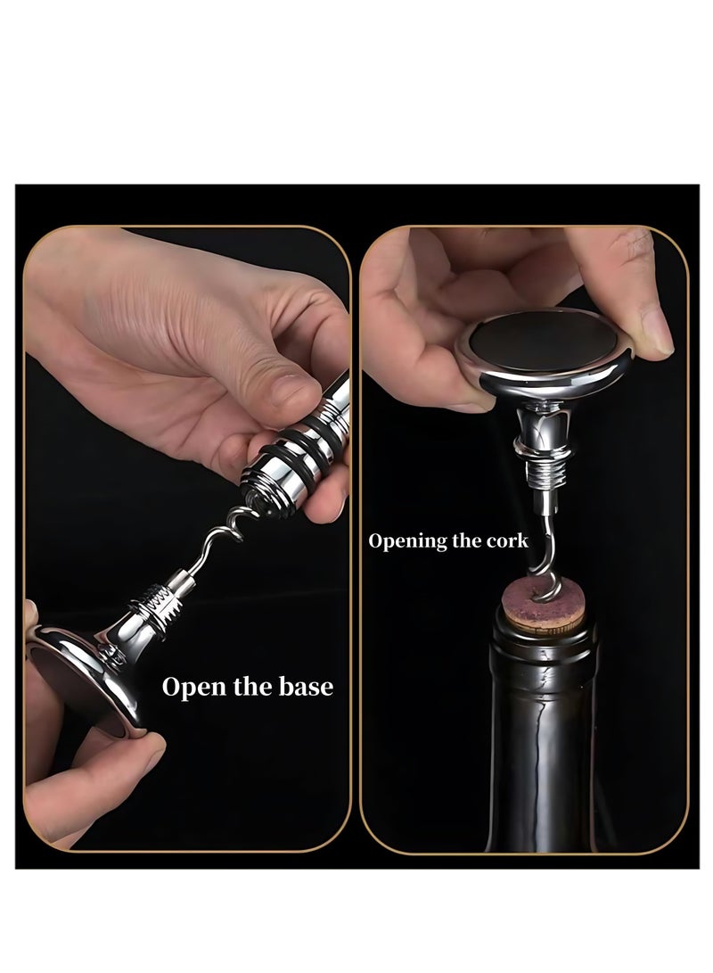 SYOSI فتاحة زجاجات الطيور المتوازنة فتاحة زجاجات متعددة الوظائف فتاحة زجاجات زخرفية بتصميم عائم ودوراني لفتح زجاجات البيرة والنبيذ الأحمر وزخرفة سطح المكتب - Image 2