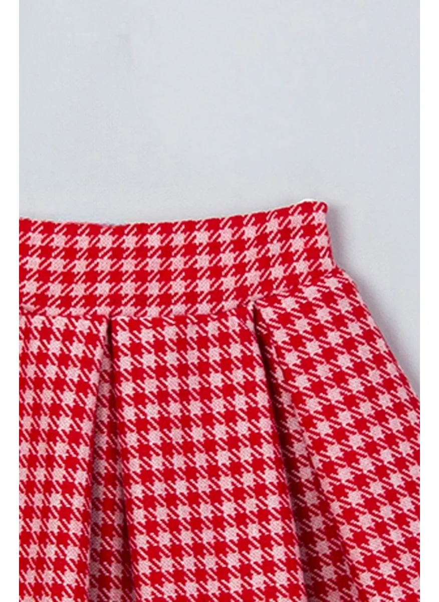 Myada Happy Even On Cloudy Days Sweatshirt Plaid Checkered Skirt Set 22901
