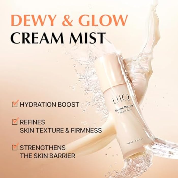 UIQ Biome Barrier Cream Mist - Facial Barrier Mist for Hydration & Skin Barrier Repair, Microbiome-Based Korean Skin Care, 3.38 fl oz - Image 2