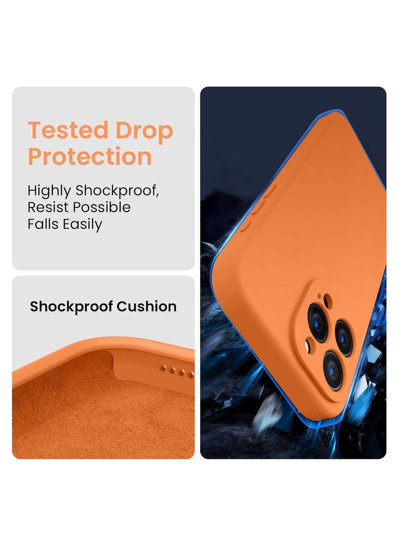 Raxoom Designed for iPhone 15 Pro Max Case, Silicone Upgraded [Camera Protection] for iPhone 15 ProMax Case with [2 Screen Protectors], Anti-Scratch Microfiber Lining, 6.7 inch, Kumquat - Image 4