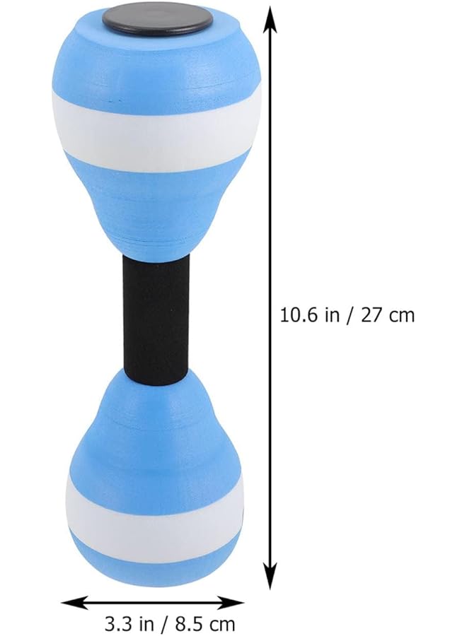 Excefore 2 Pieces Aquatic Exercise Dumbbells Water Aerobic Exercise Foam Dumbbells Suitable for Weight Loss Adults Family Fitness Equipment - Image 3