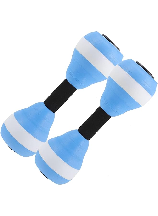 Excefore 2 Pieces Aquatic Exercise Dumbbells Water Aerobic Exercise Foam Dumbbells Suitable for Weight Loss Adults Family Fitness Equipment - Image 1