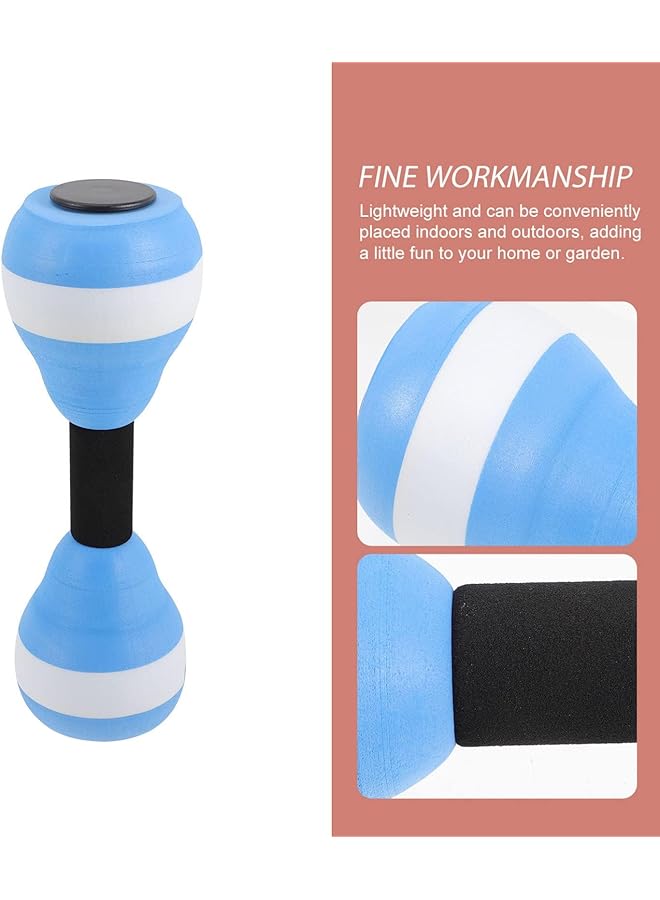 Excefore 2 Pieces Aquatic Exercise Dumbbells Water Aerobic Exercise Foam Dumbbells Suitable for Weight Loss Adults Family Fitness Equipment - Image 2