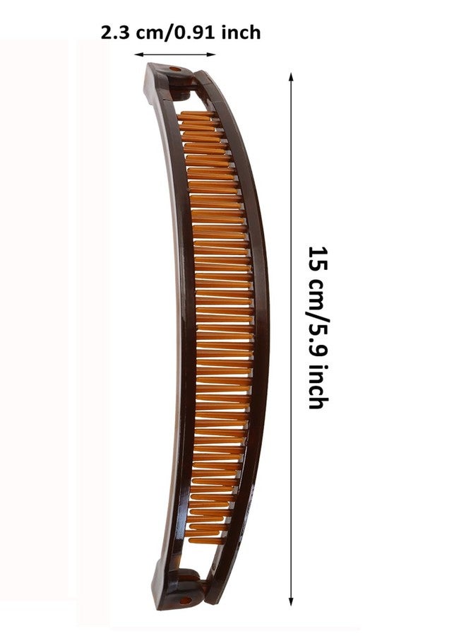 Penta Angel Banana Hair Clip 3/6Pcs Large Vintage Clincher Combs Ponytail Holder Clamp Accessory for Women Long Short Thick Curly Hair (One Size, Count, 3) - Image 2