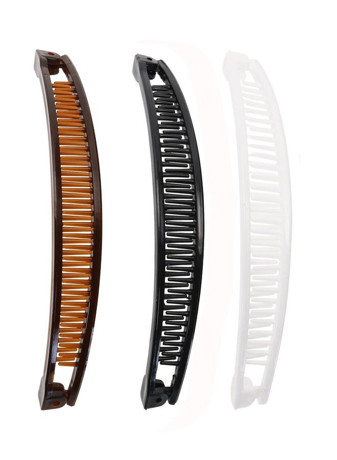 Penta Angel Banana Hair Clip 3/6Pcs Large Vintage Clincher Combs Ponytail Holder Clamp Accessory for Women Long Short Thick Curly Hair (One Size, Count, 3) - Image 1