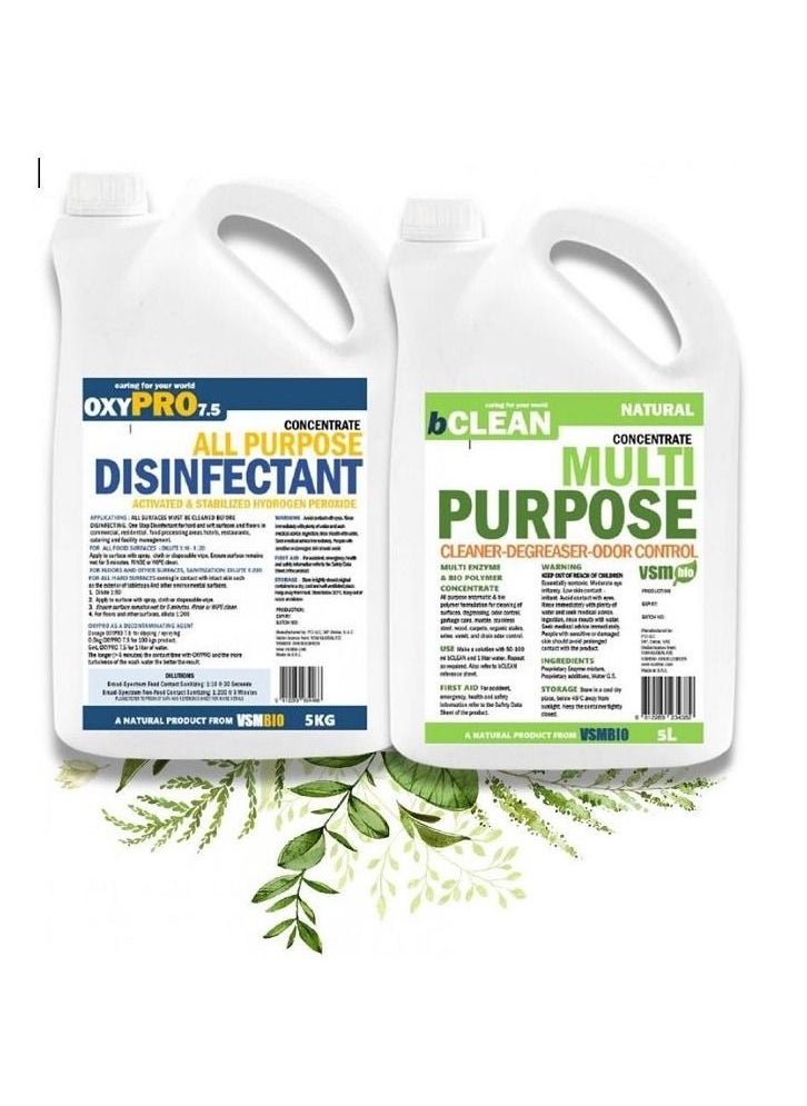 Othes - Oxypro 7.5 with Clean All Purpose Disinfectant and Cleaner Degreaser Combo Pack - Image 1