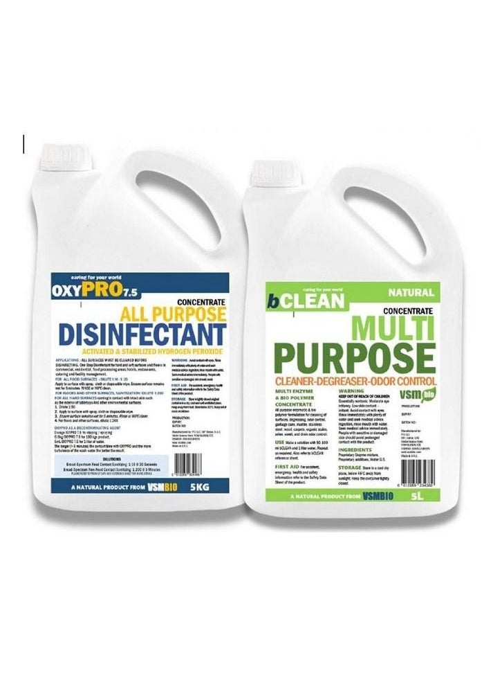 Othes - Oxypro 7.5 with Clean All Purpose Disinfectant and Cleaner Degreaser Combo Pack - Image 1